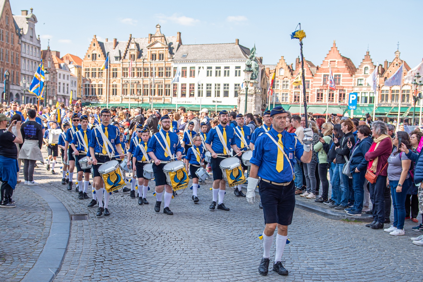 Drumband markt optreden